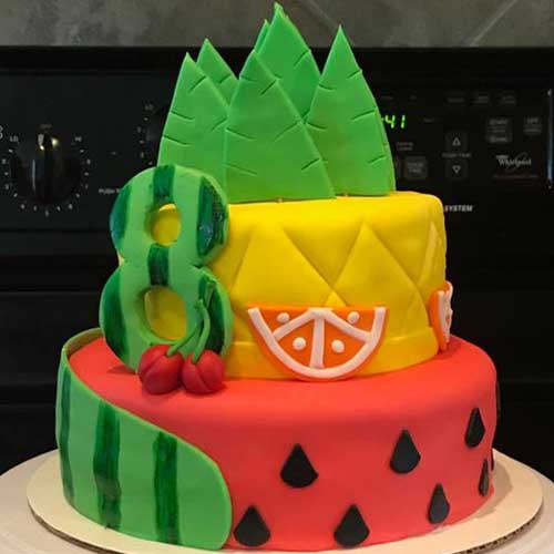 watermelon pineapple cake